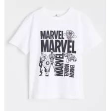 Remera Niño/niña Diseño Marvel H&m Talle 6-8 Años 