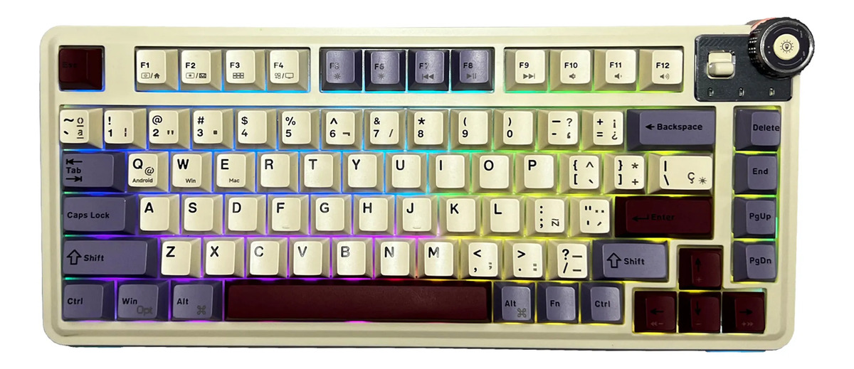 AULA AU75 PURPLE BEIGE WIRELESS 75% RGB SW REAPER