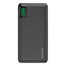 Carregador Portátil Universal Powerbank 10000mah 2 Portas Usb E 1 Porta Usb-c Geonav Preto