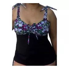 Tankini Con Vedet Talles Grande Lycra Superpesada A Medida 