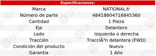 Maza Del Izq/der National Peugeot 206 L4 1.6l 05 A 09 Foto 2