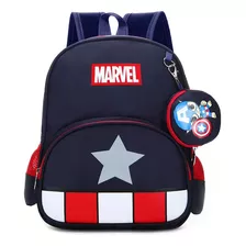 Mochila Escolar Superhereos Marvel Monedero Niño Guarderia