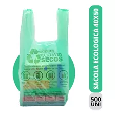 Sacola Plástica Ecológica Biodegradável Prefeitura 40x50