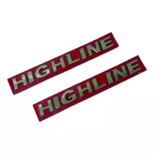 Emblema Highline Porta Gol Fox Voyage Spacefox Golf G6 2 Pçs