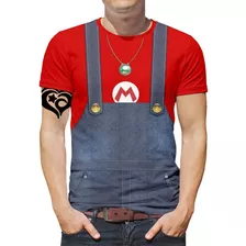 Camiseta Super Mario Bros Adulto Infantil Masculina Roupas