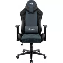 Silla De Escritorio Aerocool Knight Gamer Ergonómica Hunter Green Con Tapizado De Cuero Sintético Y Gamuza