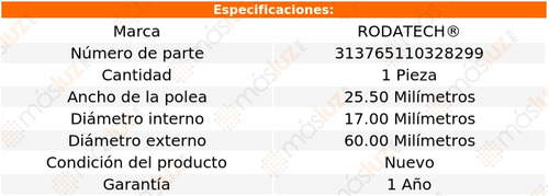 (1) Polea Tensora Accesorios Renault Megane 1.6l 4 Cil 01/09 Foto 2