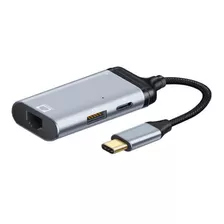 Adaptador Usb-c A Rj45+ Power D+ Usb-c Celular Portátil iPad