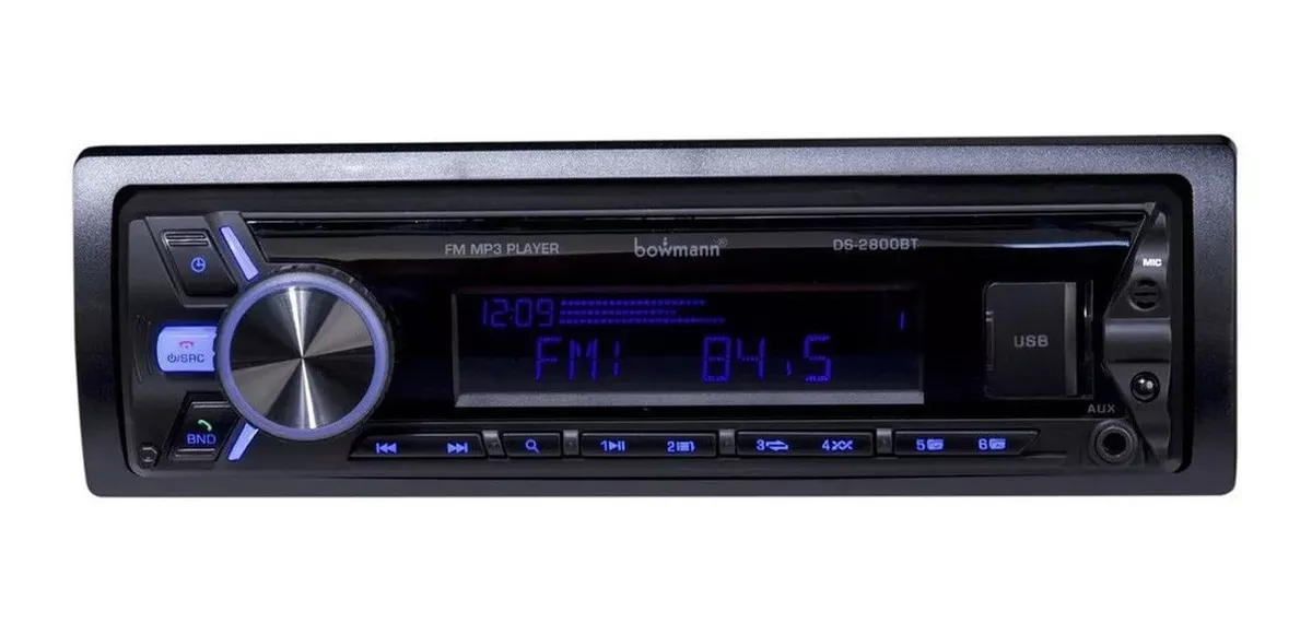 Radio Para Carro Bowmann Ds-2800bt Con Usb, Bluetooth Y Lector De Tarjeta Sd