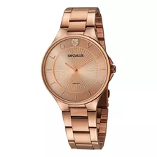 Relógio Seculus Feminino Analógico Rosé + Pulseira