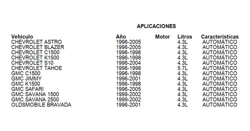 Volante Motor Automtico Gmc Savana 2500 1999-2002 4.3l Foto 4