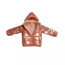 Campera Puffer Nena Metalizada Piel 