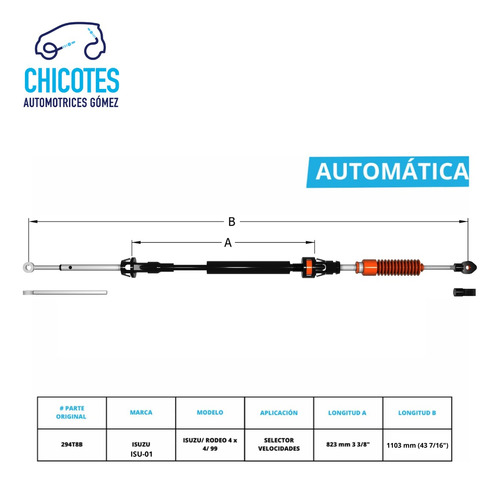 Chicote Selector De Velocidades Isuzu Rodeo 4x4 99 Foto 2