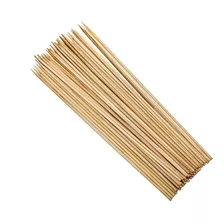 1cx Espeto Bambu 30cm Churrasquinho Espetinho Madeira Roliço