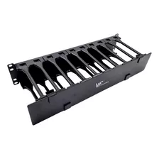 Organizador 2u Plastico Vf C/tapa Negro Alta Densidad 183 Mm