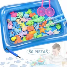 Juego De Pesca Magnetico Con Piscina Para Niños