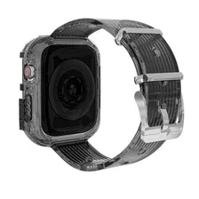 Correa Para Applewatch Silicona Vintage A 42 /44 /45mm Negra