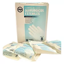 Guantes De Latex Quirurgicos Esteril Np Número 8 X 10 Sobres