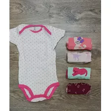 Set Bodys Mamelucos Carters Por 5 Manga Corta Para Niño Niña