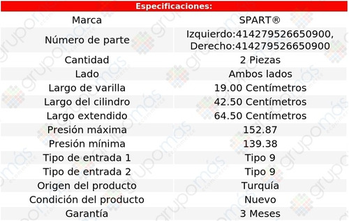 2 Amortiguadores De 5a Puerta Spart Pilot Honda 03/08 Foto 2