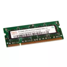 Memoria Ram Sodimm Pc2-5300s-555 512 Mb 1rx8 Ramaxel X2 1gb