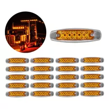 20 Piezas Plafón Lateral Peterbilt Camión 12 Led Con Estrobo