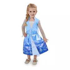 Vestido De Princesa Infantil Fantasia Princesa Do Gelo