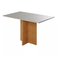 Mesa De Jantar Robusta 1,60 X 0,80 Vidro Cinamomo/off Jcm