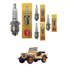 Jogo Velas Jeep Willys Antigo 4 Cilindros Cj2 Cj3a Cj3b Ngk