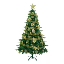 Arbol De Navidad 175 Cm Mixed Decorado En Dorado