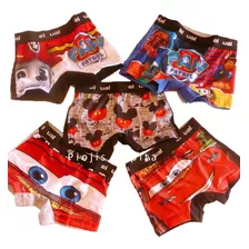 Pack 2 Boxers Nene Patrulla Canina Rayo Mc Queen Cars Mickey