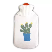 Bolsa De Agua Caliente Con Funda Decorada Color Cactus Beige