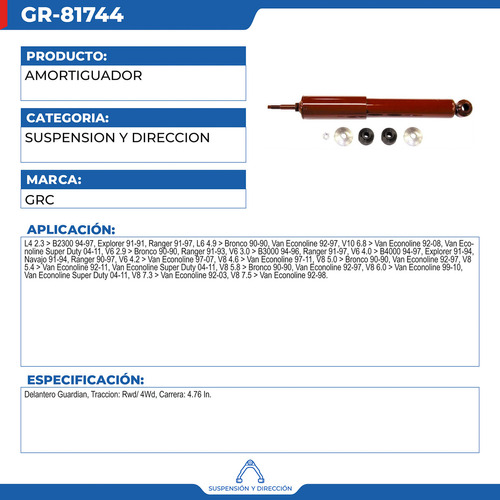 Amortiguador Guardian Delantero Guardian Ford Ranger 90-97 Foto 2