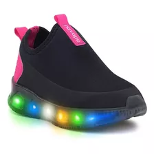 Tenis Infantil Novope 30001290 Com Led Meninas Confortável