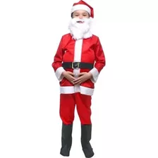 Conjunto Roupa Fantasia De Papai Noel Infantil Natal