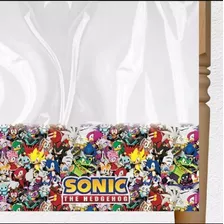 Mantel Plástico Sonic 108* 180 Cm Cumpleaños Y Fiestas 