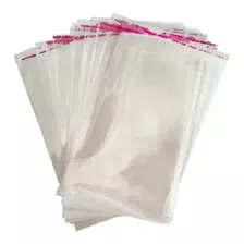 Saco Plástico Transparente Adesivo 5x5 C/ 100 Embalagens