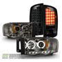 Par Faros Negro Led Dodge Ram 2500 Laramie 2009 6.7l