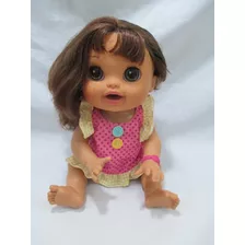 Boneca Baby Alive Morena Fala Ingles E Espanhol Usada