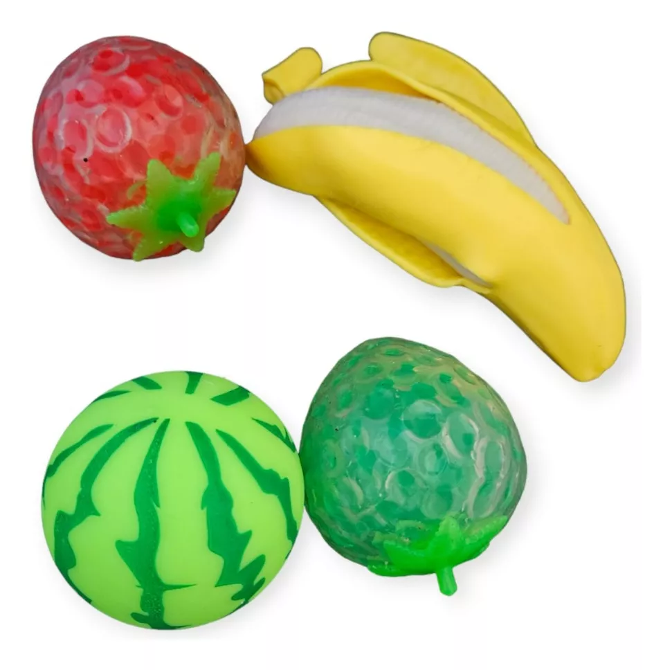 Splash Ball Kit Com 4 Unid Frutas E Legumes Fidget Toys