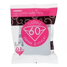 Filtro De Café Hario Branco V60 01 Pacote Com 100 Unidades