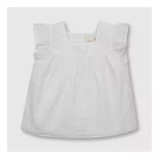 Blusa De Niña Romantica Blanco (3 Meses A 3 Años)