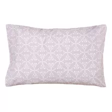 Funda De Almohada Queen Size Flor Redonda Color Lila