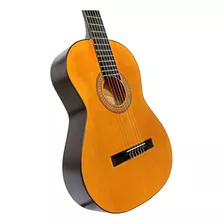 Guitarra Clásica Española M09 Marron Mate Tapa Amarilla Color Amarillo