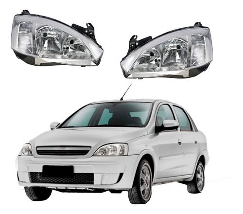 Par De Faros Depo Chevrolet Corsa 2003 2004 2005 2006 2007 Foto 7