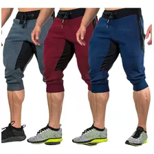 Kit 3 Bermudas Corsário Defender Masculino Fitness Escaping