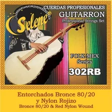 Cuerdas Profesionales Para Guitarrón Selene Nylon Rojo 302rb