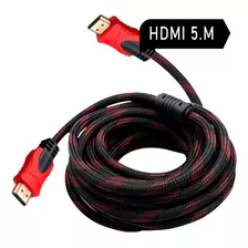 Cable Hdmi 5 Metros Mallado Doble Filtro Ultra Hd 1920x1080