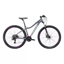 Bicicleta 29 Oggi Float Sport 2024 21v Feminina Mtb Cor Grafite-rosa-branco Tamanho Do Quadro 15