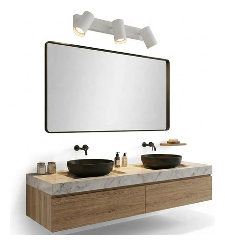 Aplique Spot Para Baño 3 Luces Blanco